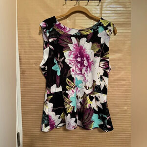 WORTHINGTON~ FLORAL BLOUSE~LG